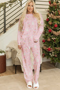 LuckeLadybug LLC pink Christmas pajamas with festive patterns for cozy holiday lounging