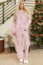 LuckeLadybug LLC pink Christmas pajamas with festive patterns for cozy holiday lounging