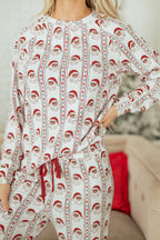 LuckeLadybug LLC Christmas pajamas featuring Santa Claus pattern and comfortable fit for festive lounging