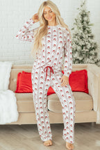 LuckeLadybug Christmas pajamas featuring a festive Santa print and comfortable fit for the holidays