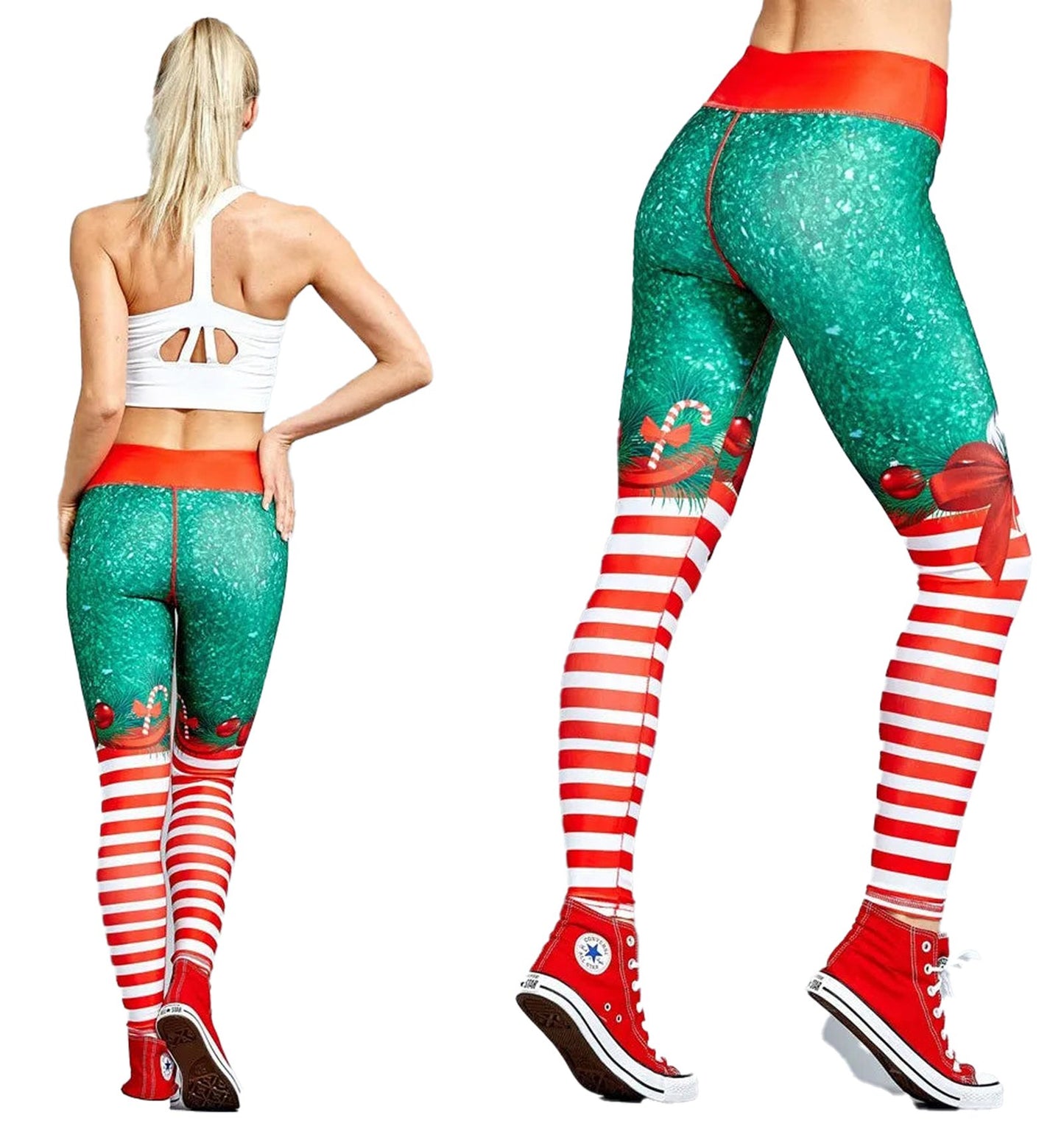 Christmas Printed Leggings For Women