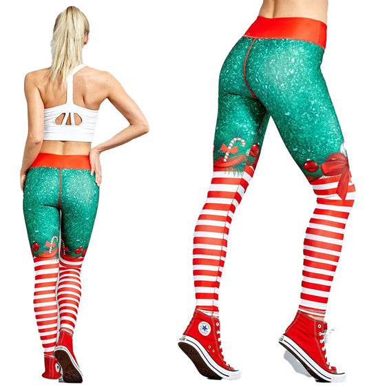 Christmas Printed Leggings For Women