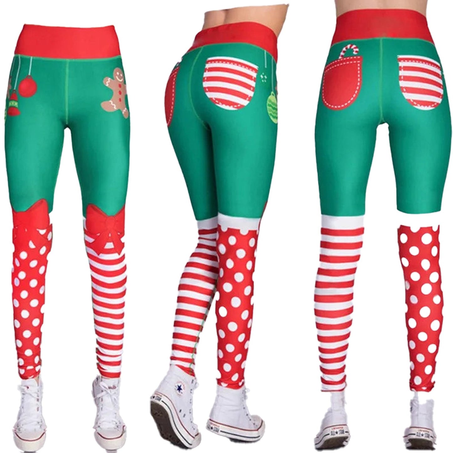 Christmas Printed Leggings For Women