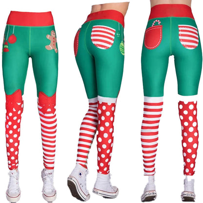 Christmas Printed Leggings For Women