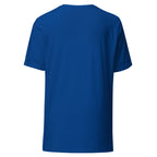 Blue LuckeLadybug t-shirt showing back view for clickbait and chill t-shirt online
