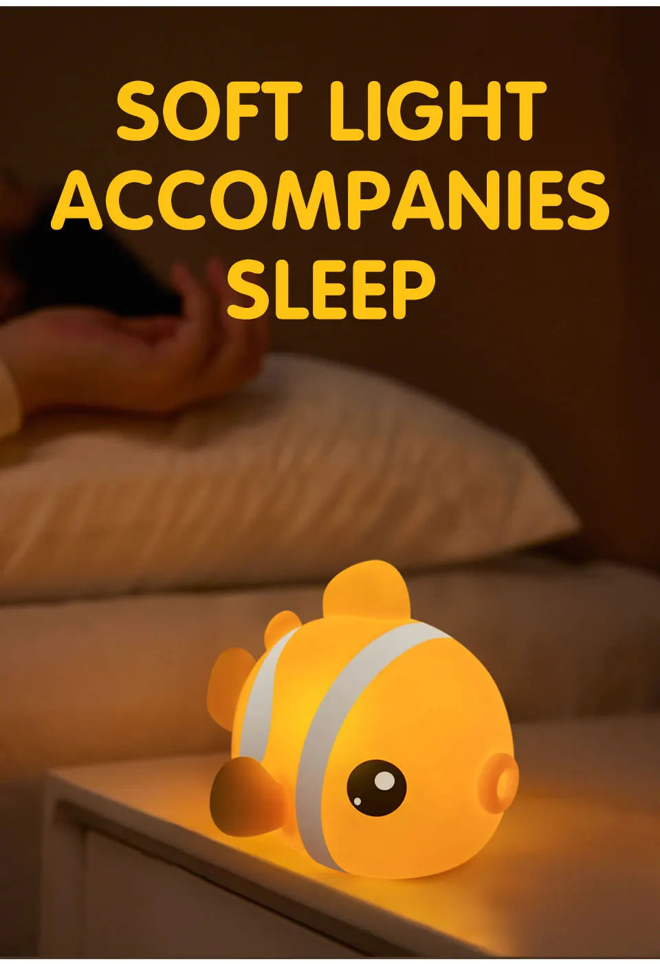 LED Light Night Light - Cute Clownfish Lamp