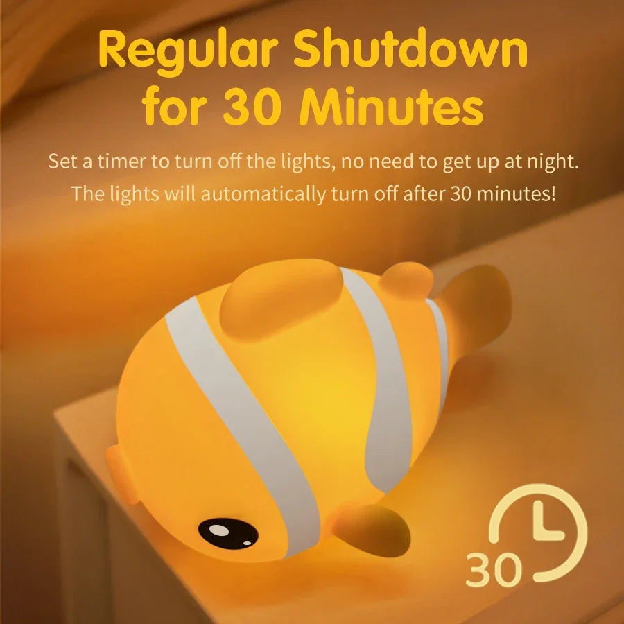 LED Light Night Light - Cute Clownfish Lamp