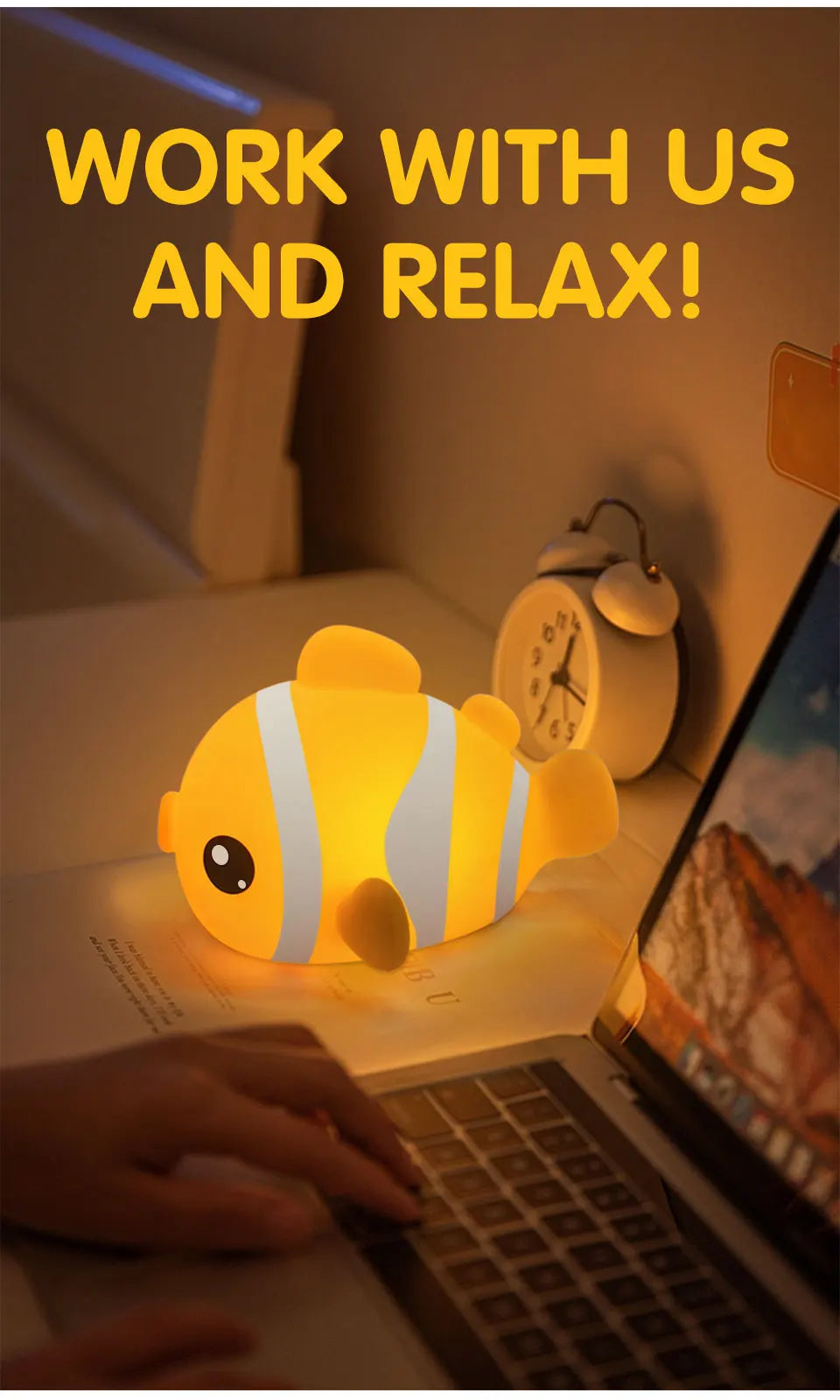 LED Light Night Light - Cute Clownfish Lamp
