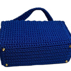 Handmade blue clutch from ThreadsByHannah, a stylish coach handbag purse perfect for evening outings