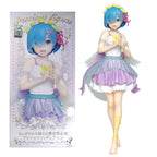 LuckeLadybug collectible figure of a character with blue hair in a colorful dress and flower accessories