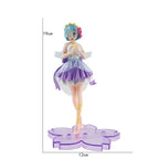 LuckeLadybug collectible figure of a character with blue hair and angelic wings standing on a purple flower base