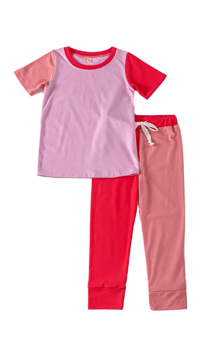 Adorable Color Blocked Girl Pants Set For Stylish Babies And Toddlers! - LuckeLadybug LLC