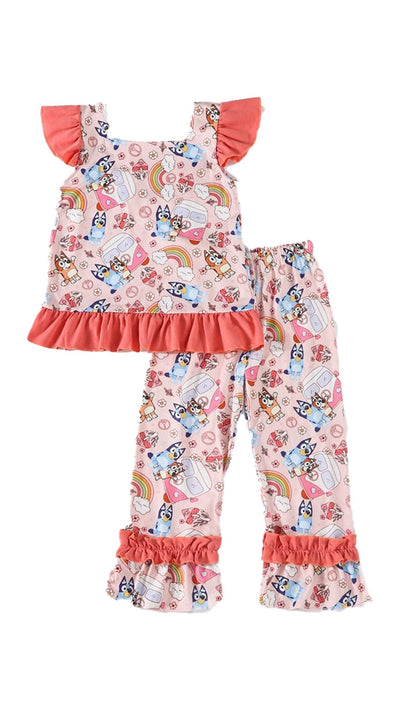 Adorable Coral Character Ruffle Pants Set For Your Little Trendsetter | Baby And Toddler Fashion - LuckeLadybug LLC