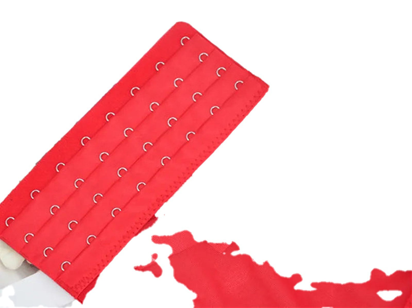 Red plus size mesh corset top with hook-and-eye closures for stylish layering