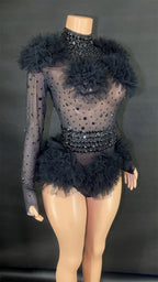 Pink Ruffled Costume and Dance Outfit