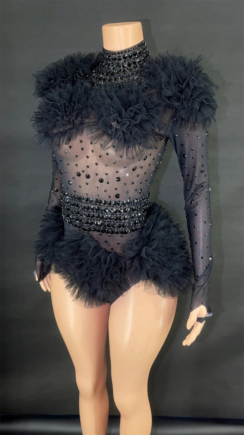 Pink Ruffled Costume and Dance Outfit