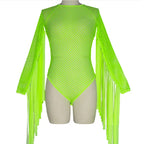Neon Fringe Top for Costume and Dance