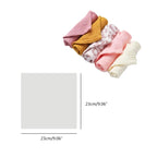 Set of colorful cotton washcloths in various shades for everyday use and gentle cleaning