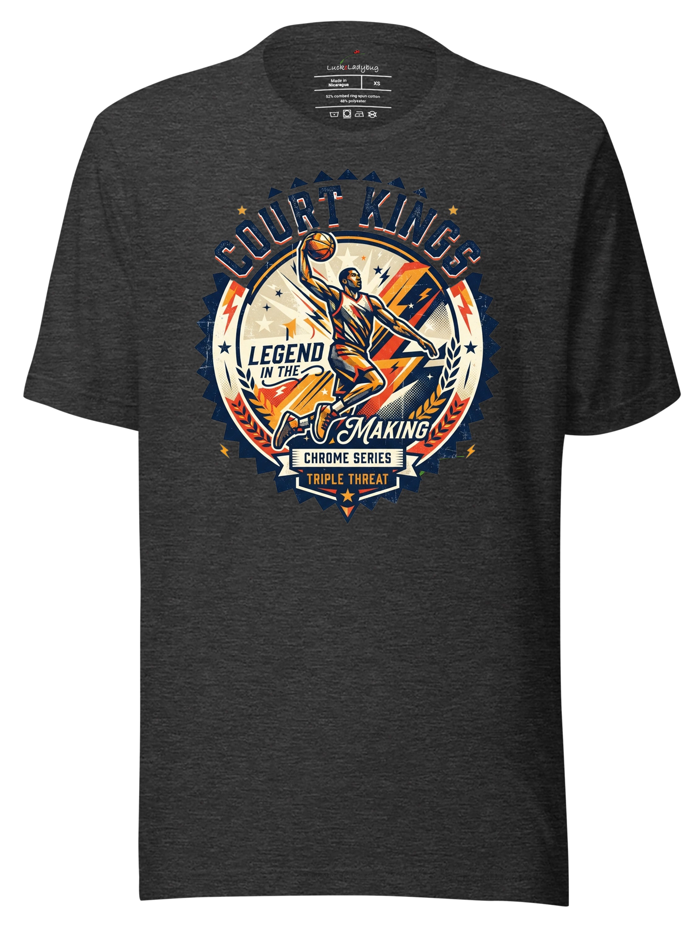 Court Kings Legend in the Making Graphic Tee Clothing featuring a bold basketball design