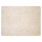 LuckeLadybug beige sherpa blanket for cozy animal print bedding with soft plush texture