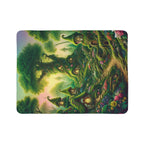 LuckeLadybug cozy forest throw blanket with enchanted tree house design and vibrant floral details