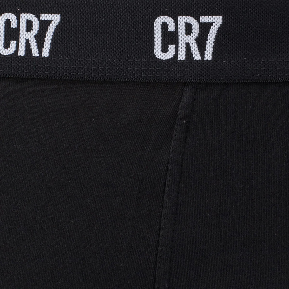 Black CR7 men's boxer briefs featuring a comfortable waistband for everyday wear