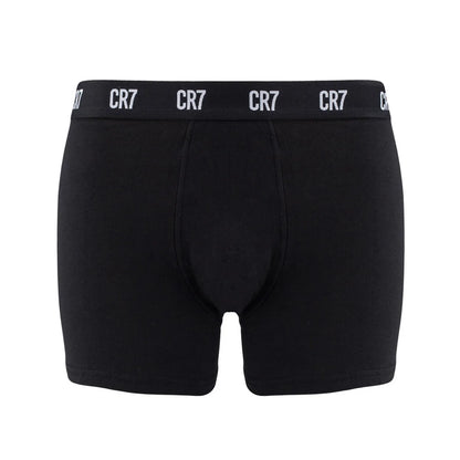 CR7 men's boxer briefs in black with soft fabric and comfortable waistband for everyday wear