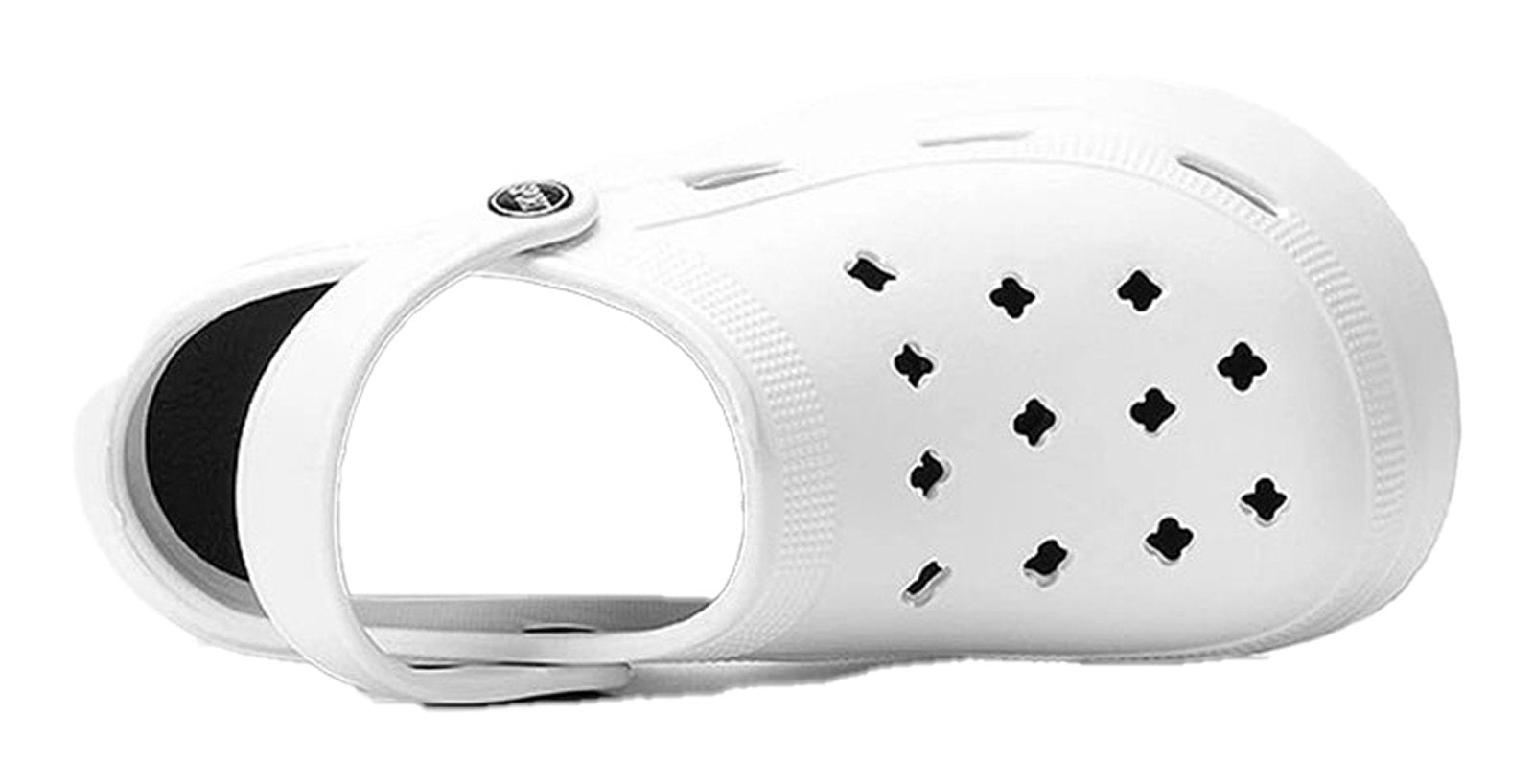 LuckeLadybug women's platform wedge sandals in white with stylish cutout design and adjustable strap