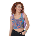 LuckeLadybug Colorful Crop Top with Spiraled Design for Trendy Summer Fashion