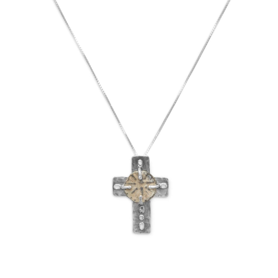 16.5" Cross and Ancient Coin Necklace