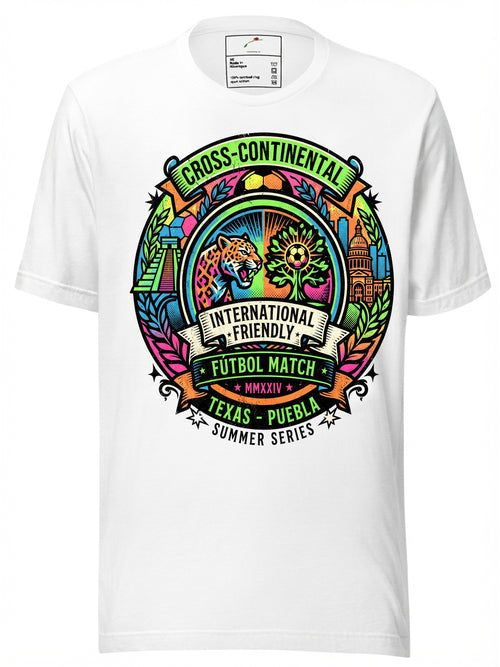 LuckeLadybug LLC White T-Shirt featuring colorful design for Austin Bergstrom Intl Airport fans