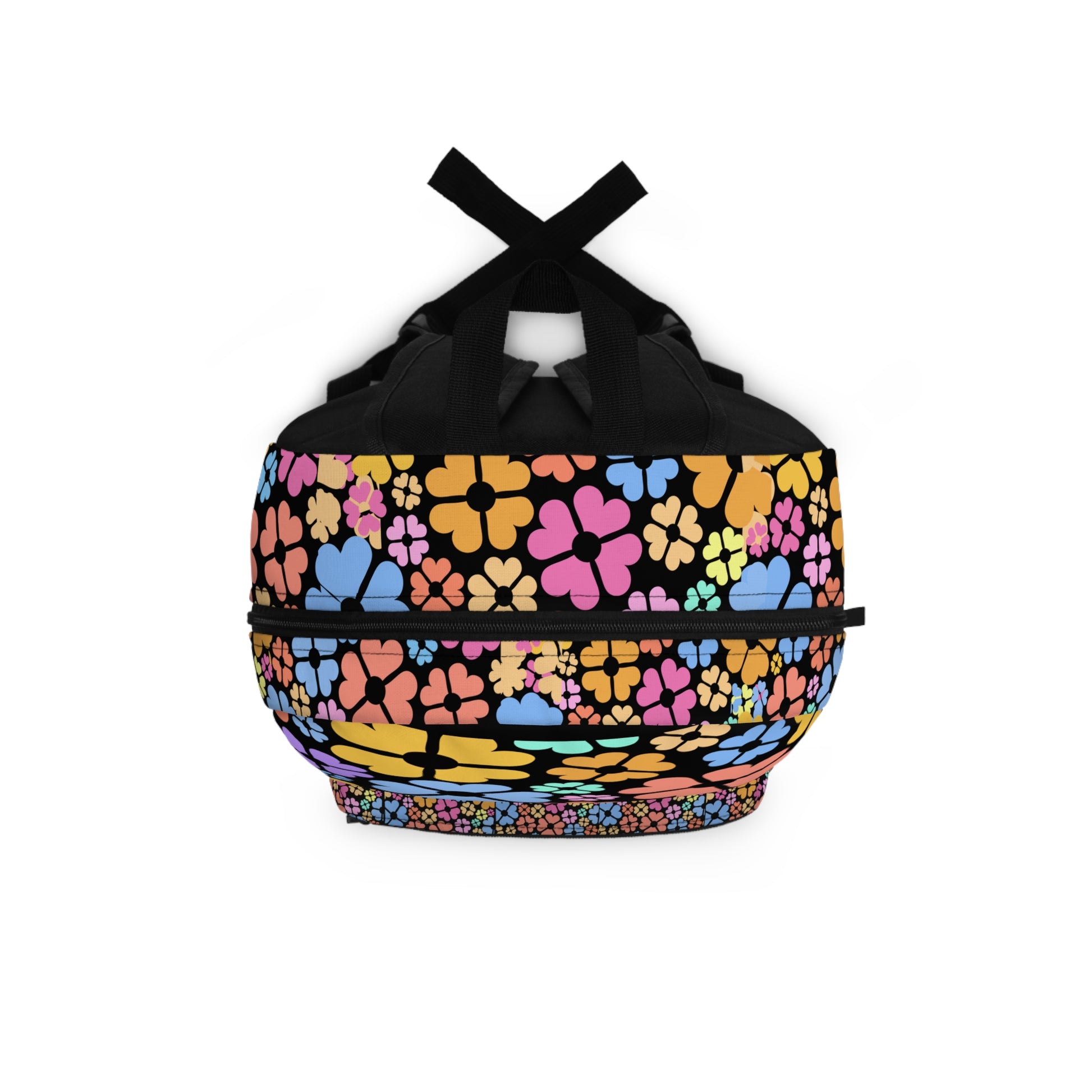 LuckeLadybug custom design backpack featuring colorful floral patterns for stylish travel