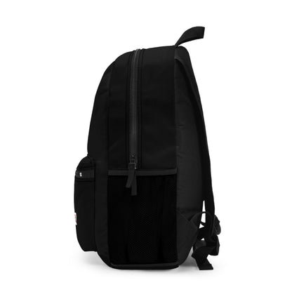 LuckeLadybug custom teacher backpack in black with side pockets and sturdy design