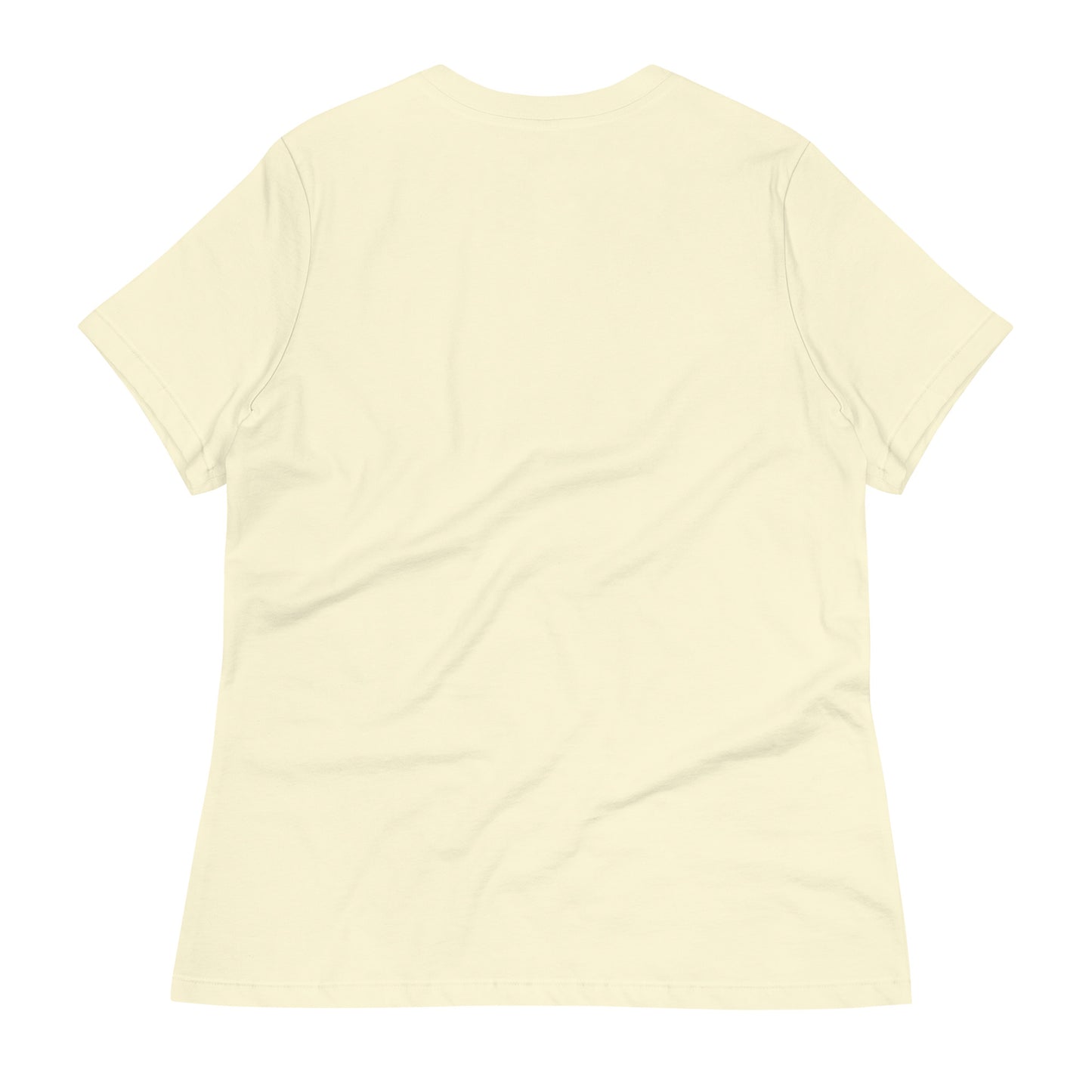 Back view of a cute axolotl t-shirt in soft cream color by LuckeLadybug