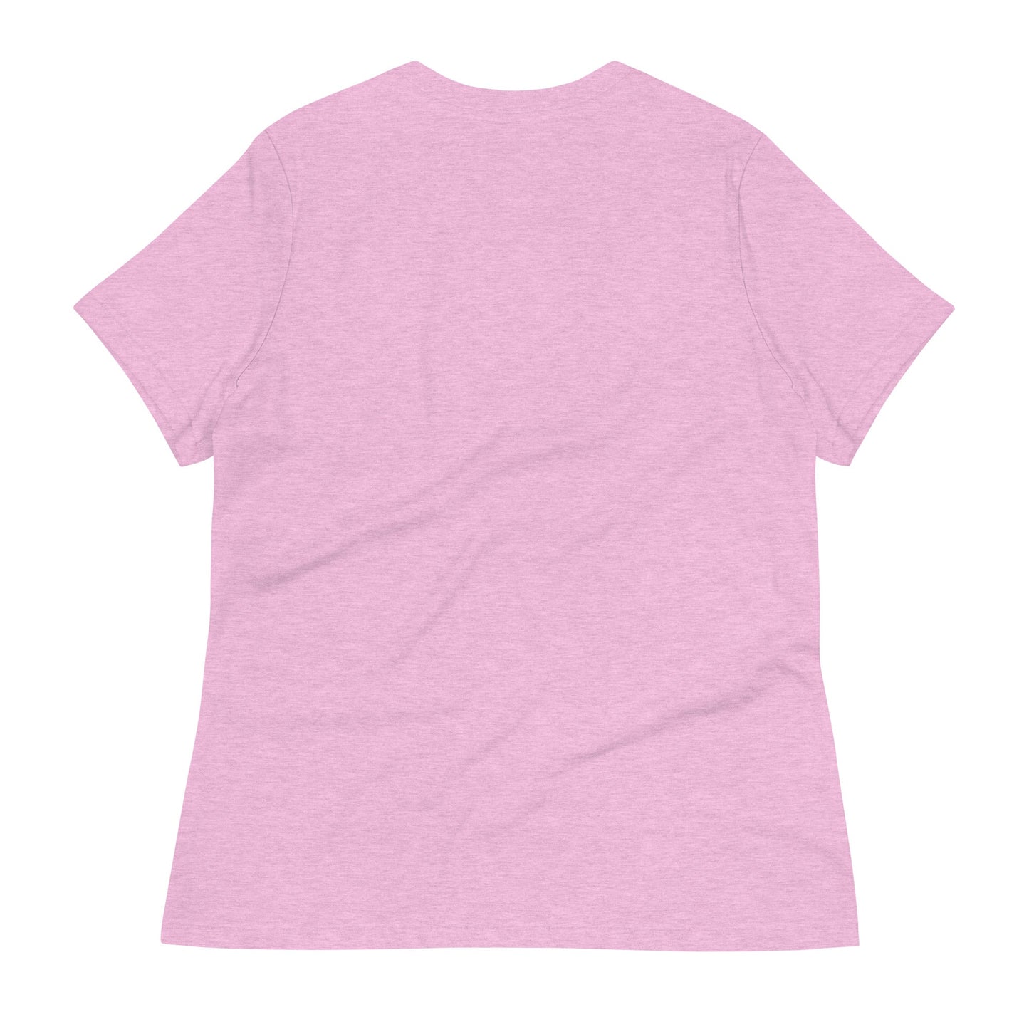 Back view of a pink women's t-shirt featuring cute bunny ears design by LuckeLadybug