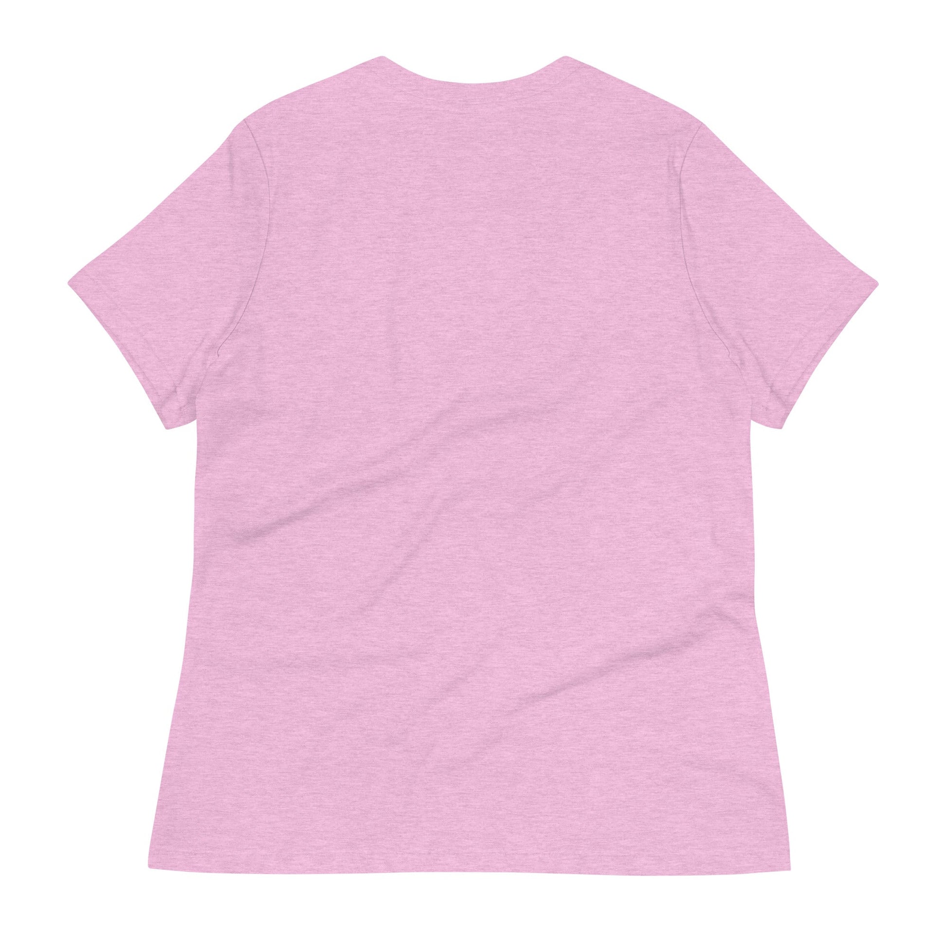 Back view of a pink women's t-shirt featuring cute bunny ears design by LuckeLadybug