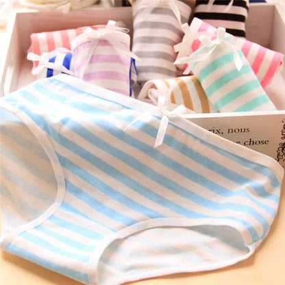 Cute Cotton Striped Panties For Women