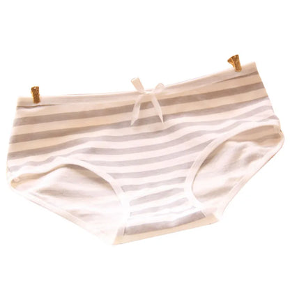 Cute Cotton Striped Panties For Women