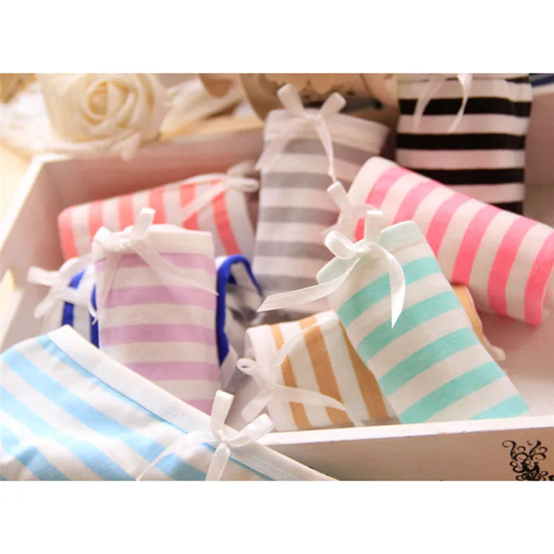Cute Cotton Striped Panties For Women