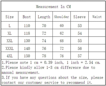 Size chart for LuckeLadybug cute oversized hooded coat for women, listing bust, length, shoulder, sleeve, and waist measurements
