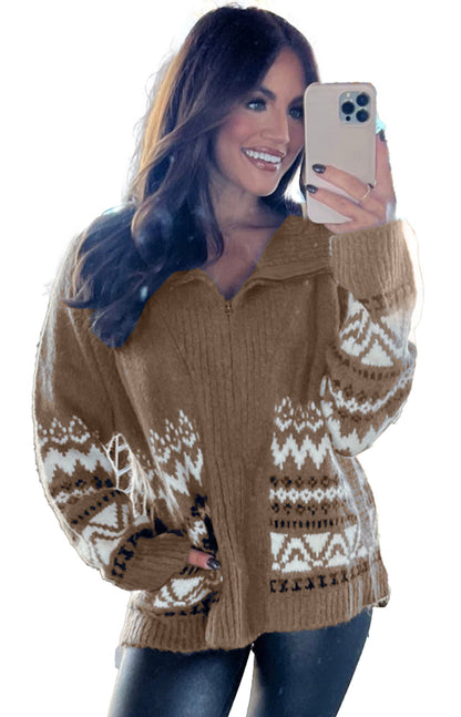 Brown Western Cardigan For Women