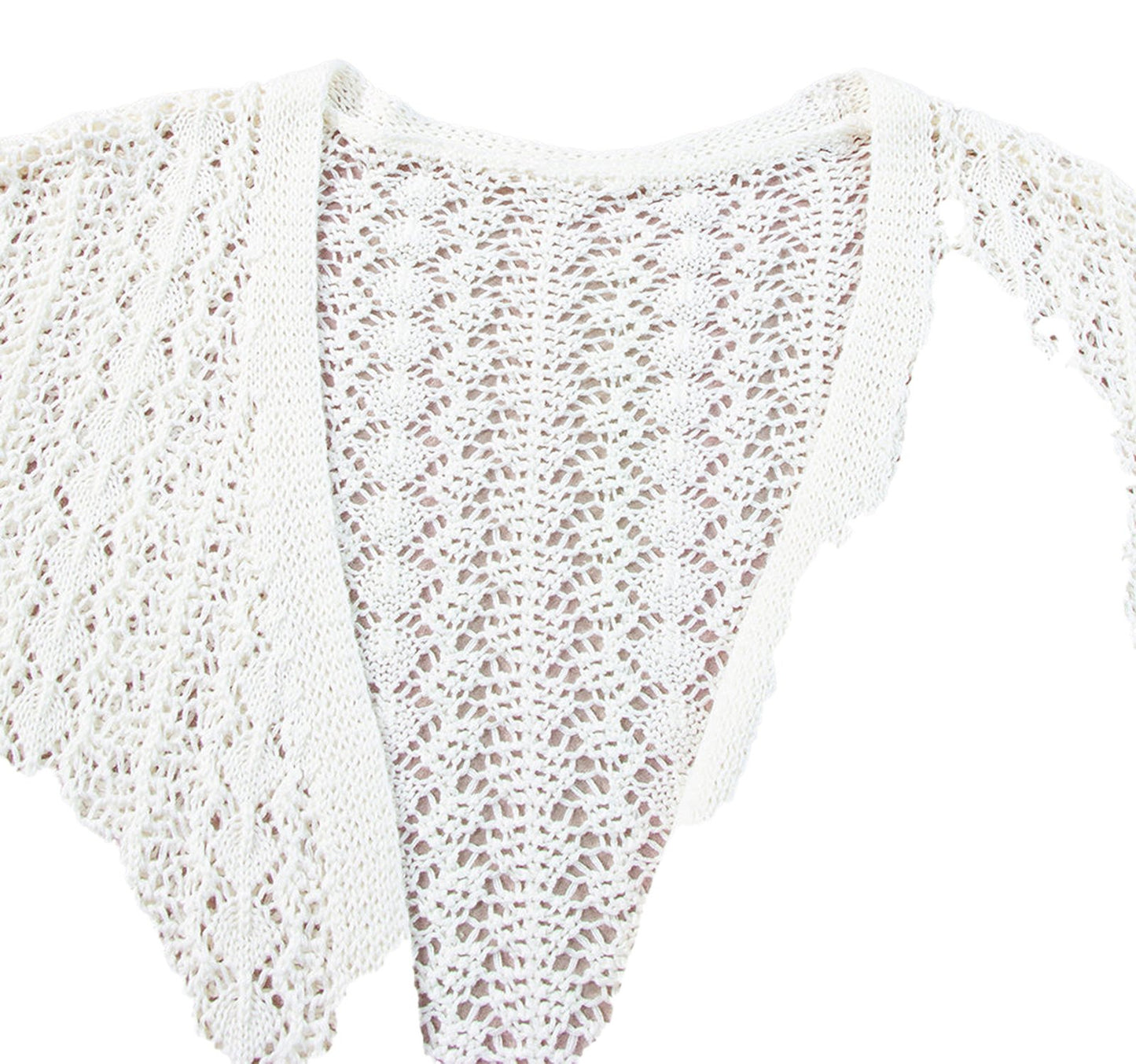 White Knit Hollow Out Cardigan For Trendy Style