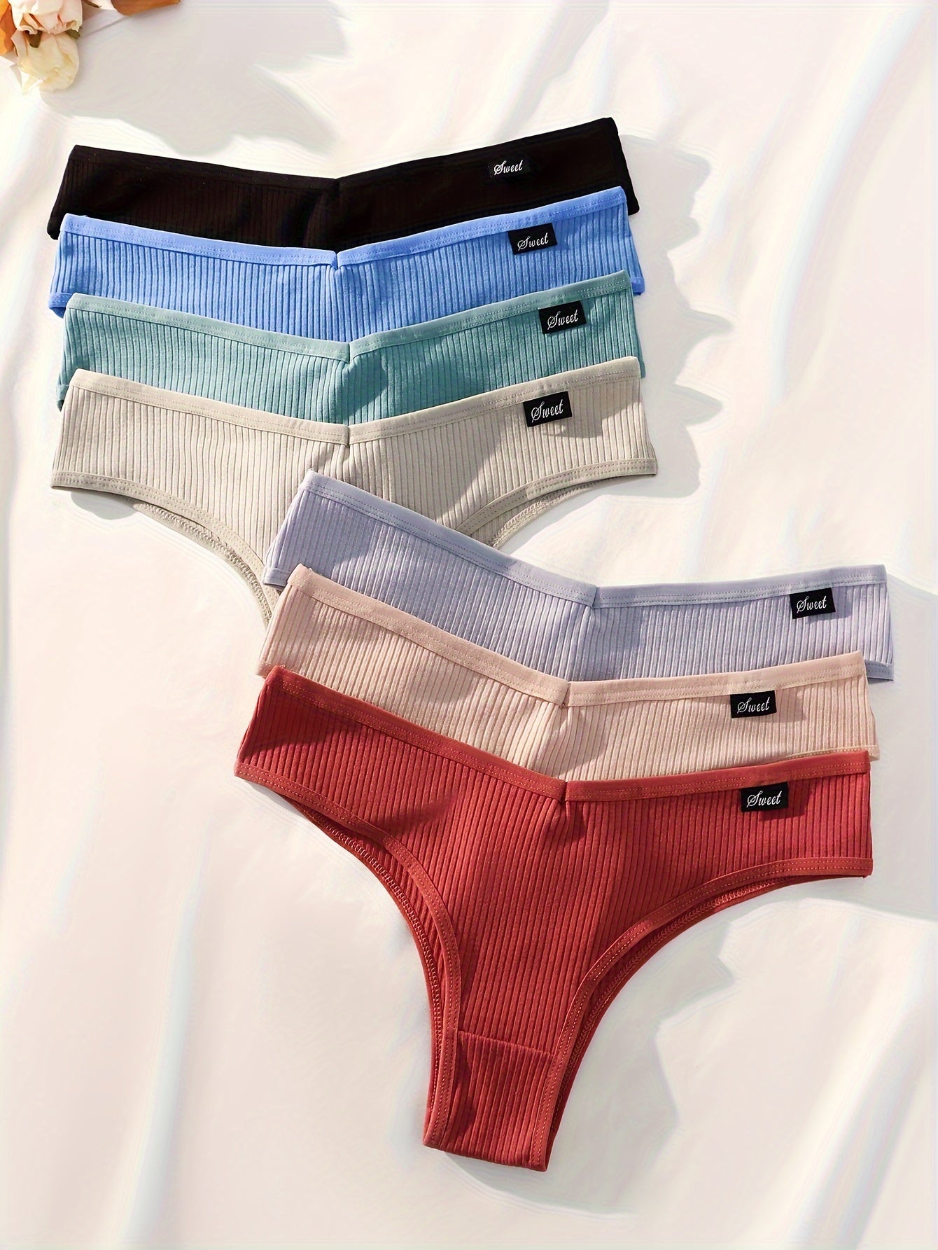 LuckeLadybug women's high-waisted hipster underwear in a variety of colors and soft ribbed fabric