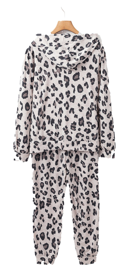 Leopard Print Lounge Set For Cozy Comfort