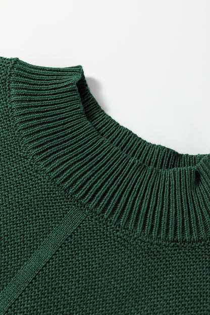 Mist Green Loose Sweater For Trendy Looks