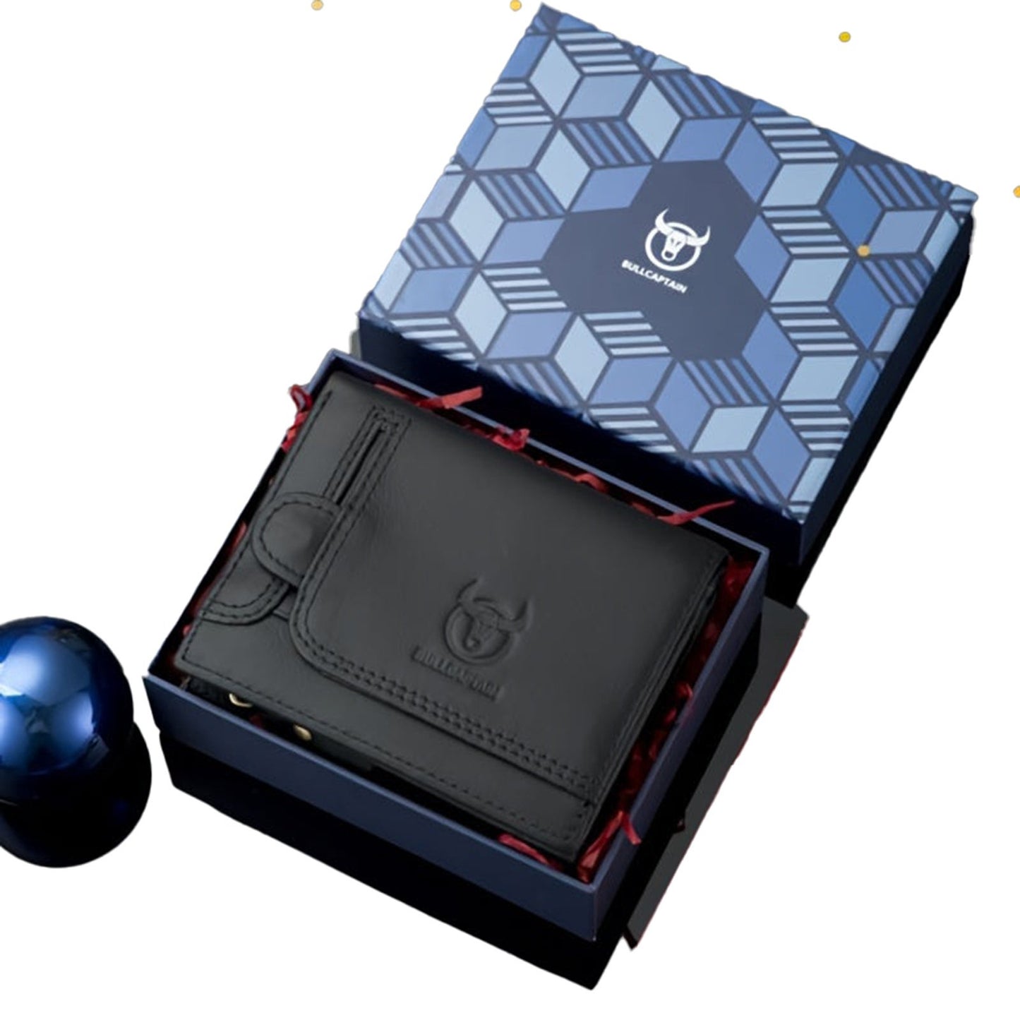 Mens Genuine Leather Wallet Gift Set