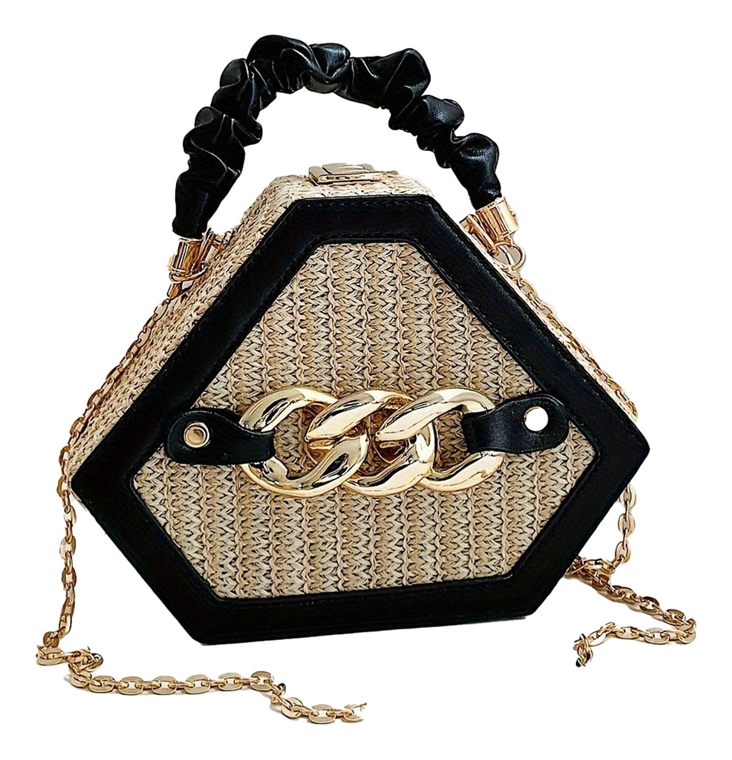 Front View of Stylish Niche Shaped Satchel Bag