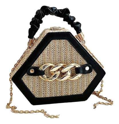 Front View of Stylish Niche Shaped Satchel Bag