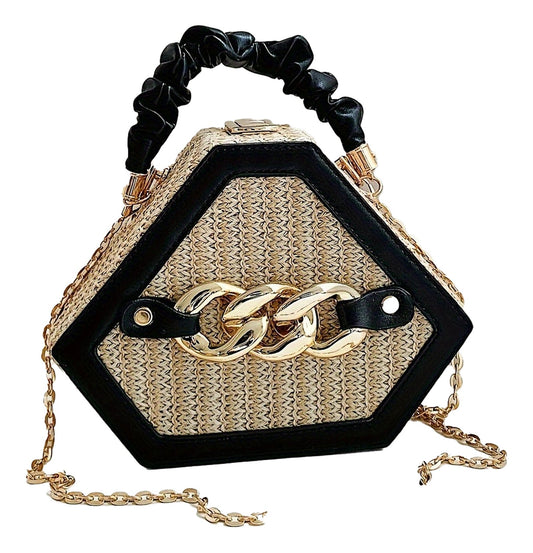 Front View of Stylish Niche Shaped Satchel Bag