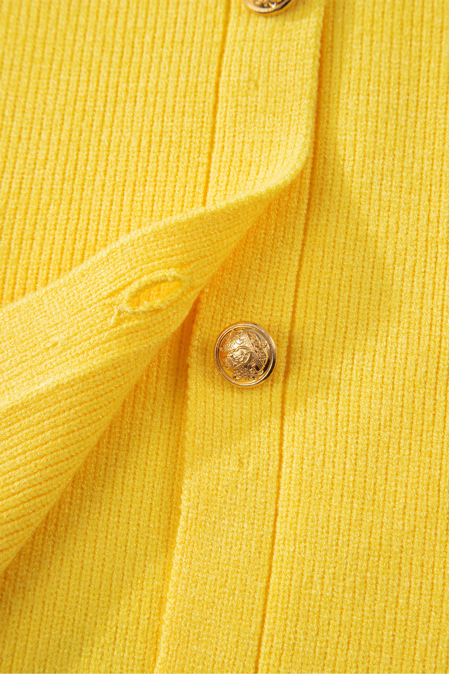 White Solid Color Sleeveless Knit Button Pocketed Sweater